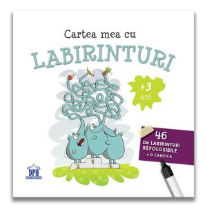 Cartea mea cu labirinturi - 46 de labirinturi refolosibile + o carioca (+3 ani)