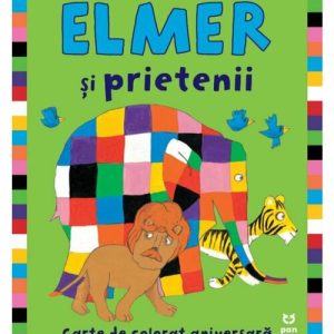 Elmer si prietenii. Carte de colorat aniversara