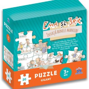 Ema si Eric invata bunele maniere. Puzzle gigant