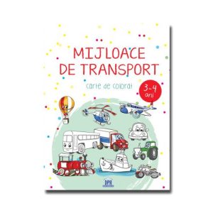 Mijloace de transport - 3-4 ani - carte de colorat