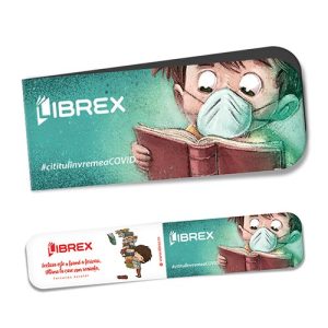 Semn de carte magnetic - Baietel cu masca citind