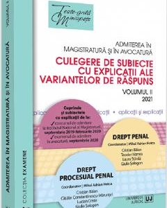 Admiterea in magistratura si in avocatura Vol.2: Drept penal