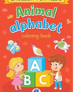 Animal alphabet. English for kids: Carte de colorat