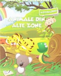 Animale din alte zone - Carte de colorat cu abtibilduri