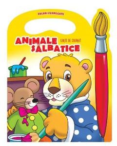 Animale salbatice - Carte de colorat (culori fermecate)