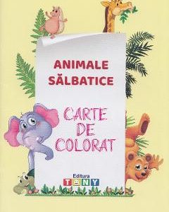 Animale salbatice. Carte de colorat
