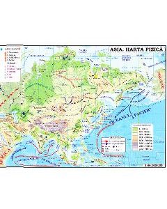 Asia - Harta Fizica + Harta Politica 1:46.000.000 (pliata)