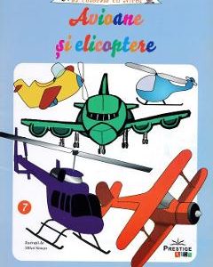 Avioane si elicoptere - Bloc de colorat