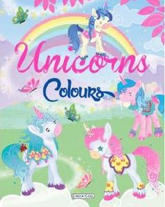 Carte de colorat. Unicorns Colours - verde