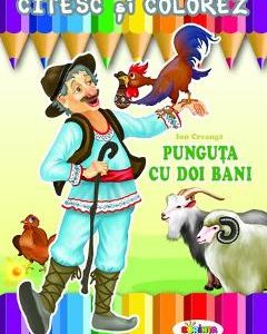 Citesc si colorez: Punguta cu doi bani