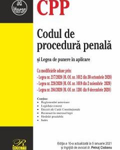 Codul de procedura penala si Legea de punere in aplicare Act. 5 ianuarie 2021