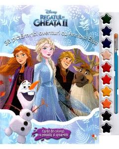 Disney: Regatul de gheata II. Sa pictam noi aventuri cu Anna si Elsa. Carte de colorat