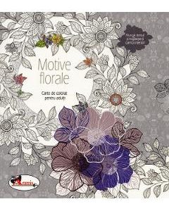 Motive florale. Carte de colorat pentru adulti