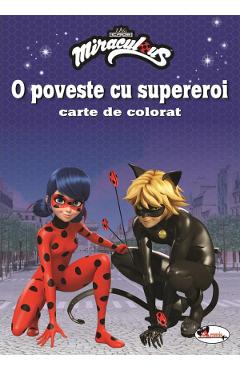 O poveste cu supereroi – Carte de colorat pentru copii