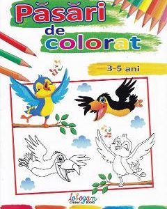 Pasari de colorat 3-5 ani