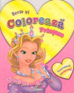 Printese (roz) - Scrie si coloreaza