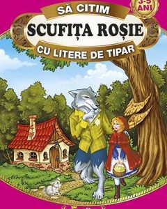 Scufita Rosie - Sa citim cu litere de tipar